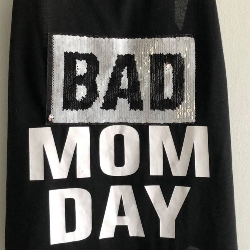 🖤HP🖤 Size Medium Black Bad/Good Mom Day Tank Top - Picture 4 of 4